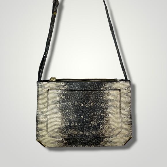 J Crew NWT Adjustable Faux Snakeskin Crossbody Adjustable Bags Purses Gray p1008 - Picture 3 of 4